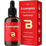 NutraChamps Vitamin B Complex Liquid Drops B Vitamins Complex Supplement with B1, B2, B3, B6, B7, B9 & Methyl B12 Drops for Adults & Kids Vegan Berry Flavor 2oz 60 Servings / 2 Mon