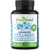 ForestLeaf - Collagen Pills with Hyaluronic Acid & Vitamin C - Reduce Wrinkles, Tighten Skin, Boost Hair, Skin, Nails & Joint Health - Hydrolyzed Collagen Peptides Supplement - 240