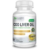 DR. MARTINS NUTRITION Burpless COD Liver Oil 100 Softgels Natural Source of Omega 3 Fatty Acids EPA & DHA Vitamin A & D Support Brain, Heart, Eye & Immune Health For Joints, Bones & Muscles Supplement