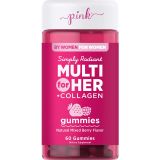 PINK Multivitamin for Women 60 Gummies Non-GMO & Gluten Free Plus Collagen & Biotin Mixed Berry Flavor