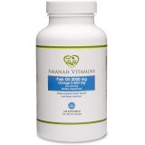 AMANAH Vitamins Omega 3 Fish Oil 2000 mg - Halal Vitamins - 120 Softgels