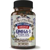Dr. Benjamin Rush Wild Caught Fish Oil Omega 3 Supplement, Maximum Strength 2500mg with Lemon, Burpless Pills for Heart, Joint, Brain & Eye Health, 1 Mo Supply
