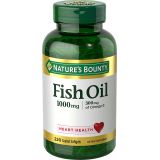 Natures Bounty Fish Oil, Dietary Supplement, Omega 3, Supports Heart Health, 1000 Mg, 220 Coated Softgels