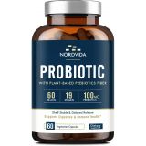 Nordvida Probiotics 60 Billion CFU 19 Strains with Organic Prebiotic for Men & Women, Shelf Stable Delayed Release, No Need for Refrigeration, Digestive & Immune Health, Non-GMO, Vegan, No