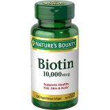 Natures Bounty Nature’s Bounty Biotin, Supports Healthy Hair, Skin and Nails, 10,000 mcg, Rapid Release Softgels, 120 Ct