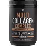 Sports Research Multi Collagen Protein Powder (Type I, II, III, V, X) with Hyaluronic Acid + Vitamin C 5 Types of Food Based Collagen, Great in Coffee & Protein Drinks Non-GMO Verified, 30 Serving