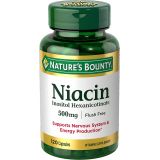 Natures Bounty Nature’s Bounty Niacin 500mg Flush Free, Cellular Energy Support, Supports Nervous System Health, 120 Capsules