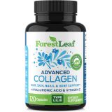 ForestLeaf - Collagen Pills with Hyaluronic Acid & Vitamin C - Reduce Wrinkles, Tighten Skin, Boost Hair, Skin, Nails & Joint Health - Hydrolyzed Collagen Peptides Supplement - 120
