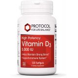 Protocol For Life Balance - Vitamin D3 5000 IU (High Potency) Supports Calcium Absorption, Bone and Dental Health, Immune System Function, Nervous System, and Cognitive Function -
