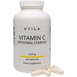 UTILA Vitamin C LIPOSOMAL Complex 1500mg 180capsules, High Absorption, Fat Soluble, for Immune System & Boost Collagen