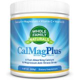 Whole Family Naturals Calcium Magnesium Powder Supplement - CalMag Plus with Vitamin C & D3 - Gluten Free, Non GMO - Natural Calm Cal Mag Drink - Cal-Mag for Muscles