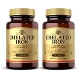 Solgar - Chelated Iron Tablets 100 Count, Promotes red Blood Cell Production & Produces Healthy Energy - 2 Pack