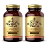Solgar Evening Primrose Oil 1300 mg, 60 Softgels - Pack of 2 - Promotes Healthy Skin & Cardiovascular Health - Nutritional Support for Women - Non-GMO, Gluten Free, Dairy Free - 12
