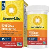 Renew Life Adult Probiotics, 15 Billion CFU Guaranteed, Everyday Probiotic Supplement for Digestive & Immune Health, Shelf Stable, Gluten Dairy & Soy Free, 60 Capsules