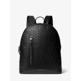 Michael Kors Mens Hudson Slim Logo Embossed Leather Backpack