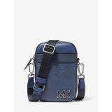 Michael Kors Mens Hudson Color-Block Leather Smartphone Crossbody Bag