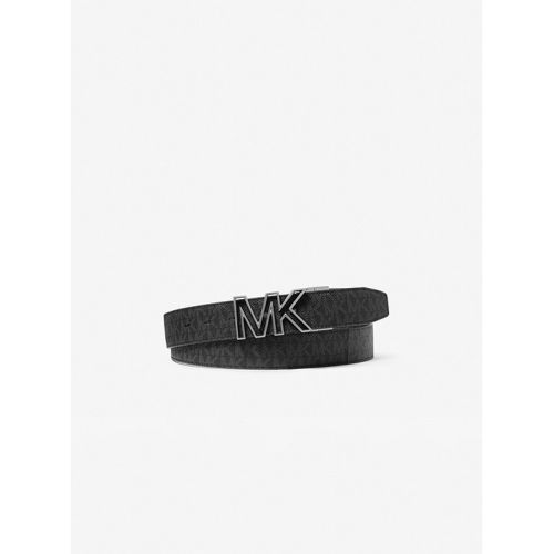 마이클코어스 Michael Kors Mens Reversible Logo and Faux Leather Belt