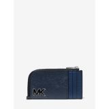 Michael Kors Mens Hudson Two-Tone Leather Zip-Around Card Case