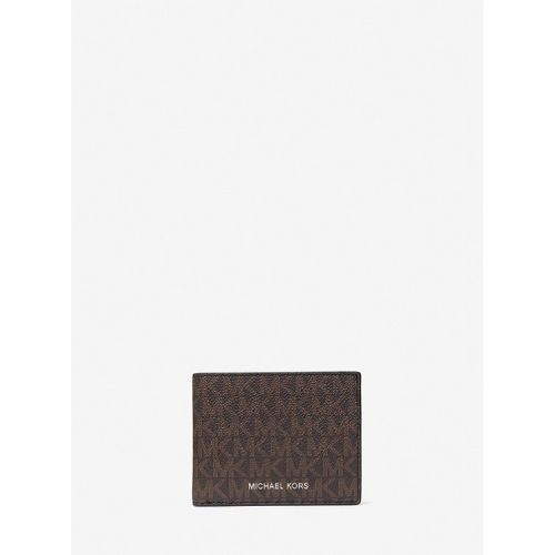 마이클코어스 Michael Kors Mens Logo Slim Billfold Wallet With Keychain