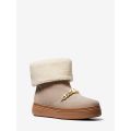 MICHAEL Michael Kors Chapman Embellished Faux Suede and Faux Shearling Boot