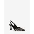 MICHAEL Michael Kors Chelsea Embellished Faux Suede and Patent Pump