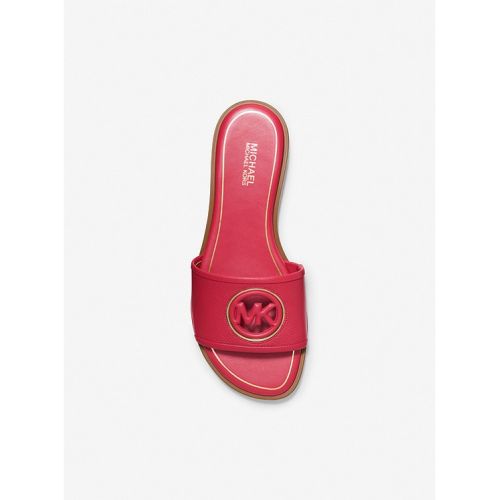 마이클코어스 MICHAEL Michael Kors Deanna Cutout Leather Slide Sandal