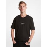Michael Kors Mens Embroidered Logo Cotton T-Shirt