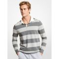 Michael Kors Mens Striped Stretch Cotton Rugby Sweater