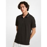 Michael Kors Mens Waffle-Knit Cotton Polo Shirt
