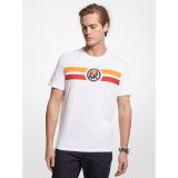 Michael Kors Mens MK X ellesse Logo Stripe Cotton T-Shirt