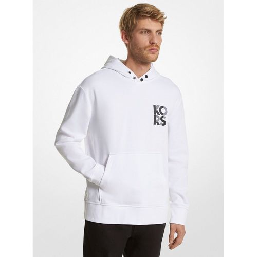 마이클코어스 Michael Kors Mens Logo Cotton Blend Hoodie