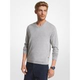Michael Kors Mens Cotton Jersey V-Neck Sweater