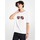 Michael Kors Mens Floral Aviator Cotton T-Shirt
