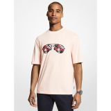Michael Kors Mens Floral Aviator Cotton T-Shirt