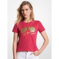 MICHAEL Michael Kors Metallic Logo Aviator Print Organic Cotton T-Shirt