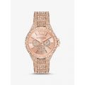 Michael Kors Oversized Camille Pave Rose Gold-Tone Watch