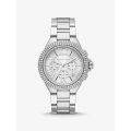 Michael Kors Oversized Camille Pave Silver-Tone Watch