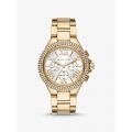 Michael Kors Oversized Camille Pave Gold-Tone Watch