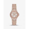 Michael Kors Mini Camille Pave Rose Gold-Tone Watch