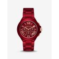 Michael Kors Oversized Camille Red-Tone Stainless Steel Watch