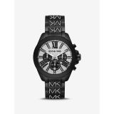 Michael Kors Oversized Wren Pave Logo Black-Tone Watch