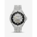 Michael Kors Limited-Edition Oversized Lennox Pave Silver-Tone Watch