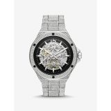 Michael Kors Limited-Edition Oversized Lennox Pave Silver-Tone Watch