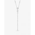 Michael Kors Sterling Silver Pave Lariat Necklace