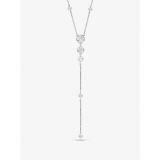 Michael Kors Sterling Silver Pave Lariat Necklace