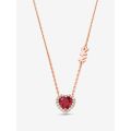 Michael Kors 14K Rose Gold-Plated Sterling Silver Crystal Heart Necklace