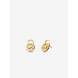 Michael Kors Precious Metal-Plated Sterling Silver Pave Padlock Stud Earrings