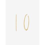 Michael Kors 14K Gold-Plated Brass Pave Hoop Earrings