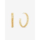 Michael Kors 14k Gold-Plated Brass Curb Link Hoop Earrings