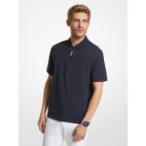 Michael Kors Mens Cotton Half-Zip Polo Shirt